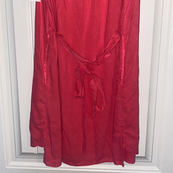 NEW CLOTH & STONE XS SMOCKED YOKE MINI DRESS Havana pink 100% tencel rayon - Picture 8 of 12